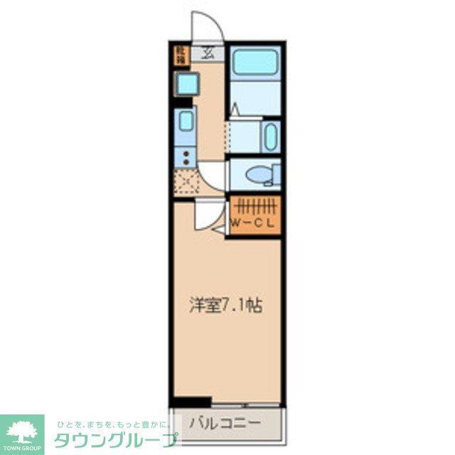 GREIGE(1K/3階)の間取り写真