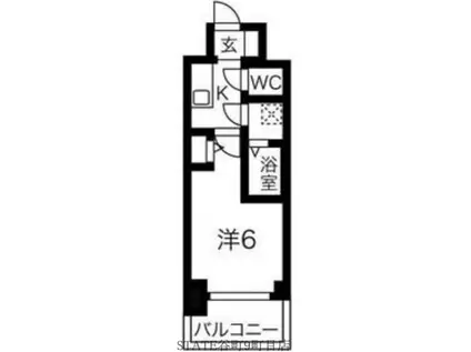 エスリードレジデンス大阪天王寺(1K/9階)の間取り写真