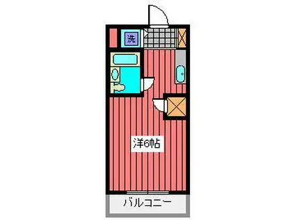 ツインハウスフルタ(ワンルーム/3階)の間取り写真