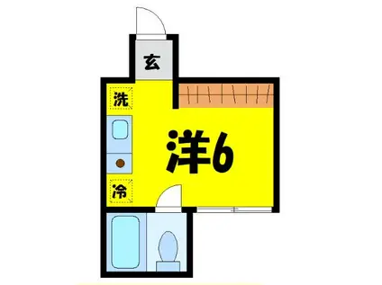 和泉ハイツ(ワンルーム/1階)の間取り写真