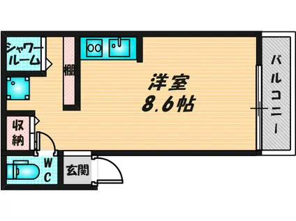 FIT-YOSHIDA(ワンルーム/1階)の間取り写真