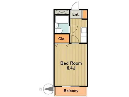 ロイヤルハイツ堀之内(1K/3階)の間取り写真