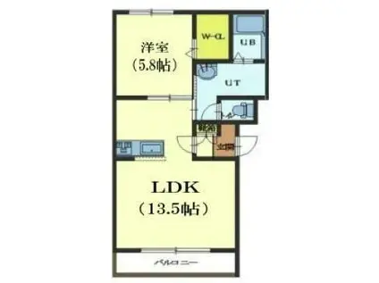 フィフティワンVOL.II(1LDK/4階)の間取り写真