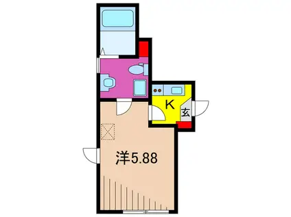 メゾンド・アヴェニール亀有(1K/1階)の間取り写真