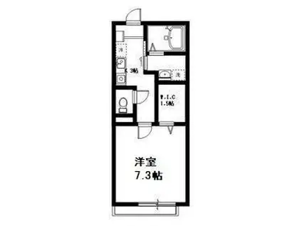 エスペランサ(1K/1階)の間取り写真