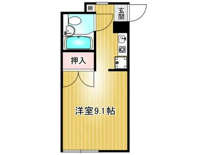 Fメゾン振甫(ワンルーム/2階)の間取り写真