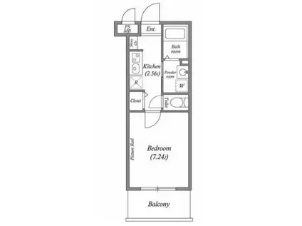 JM高輪レジデンス(1K/1階)の間取り写真
