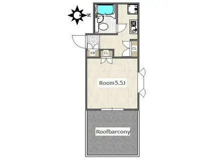 TOP長津田第2(ワンルーム/3階)の間取り写真