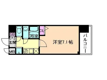 S-RESIDENCE天満GRACIS(1K/10階)の間取り写真