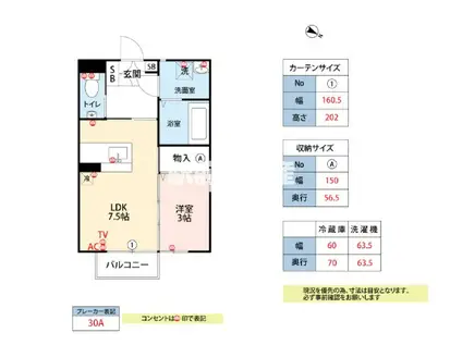 トータスモア弐番館(1DK/1階)の間取り写真