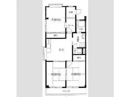 アネックス栄(3DK/2階)の間取り写真