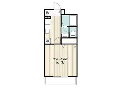 リビングタウン厚木(1K/3階)の間取り写真