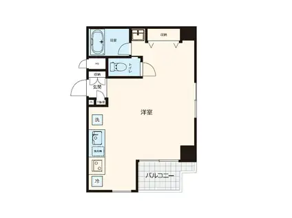 シルバーパレス白金台(ワンルーム/5階)の間取り写真