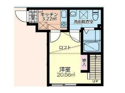 フォーマルハウト二俣川(1K/2階)の間取り写真