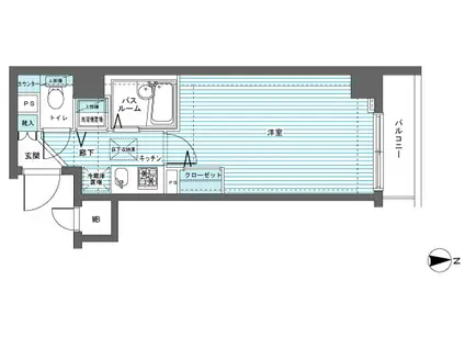 フェニックス馬込(1K/1階)の間取り写真