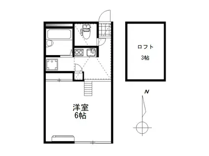 YAMATO(1K/1階)の間取り写真