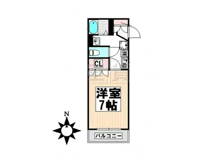 エクセル本山(ワンルーム/5階)の間取り写真