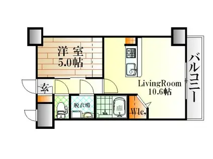 グレーシア観音(1LDK/7階)の間取り写真