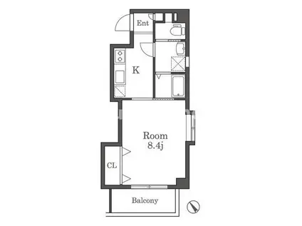 平尾MIIビル(1K/3階)の間取り写真