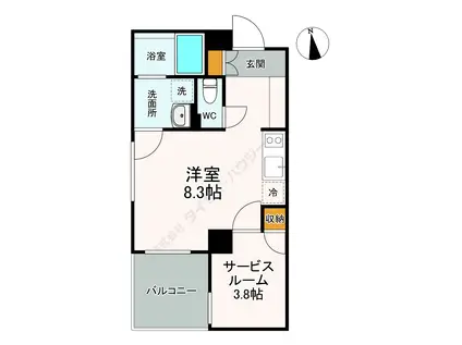 サウスERN VILLAGE湘南(ワンルーム/5階)の間取り写真