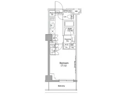 ザ・パークハビオ神泉(1K/3階)の間取り写真