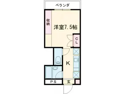 グレイス壱番館(1K/1階)の間取り写真