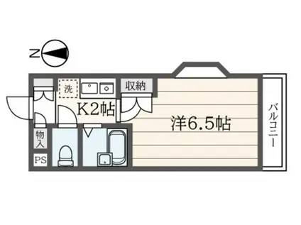 あずさ壱番館(1K/3階)の間取り写真