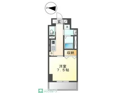 LACOLLINEKASHIWAYA(1K/7階)の間取り写真