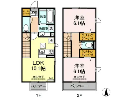 プランドールピア(2LDK/1階)の間取り写真