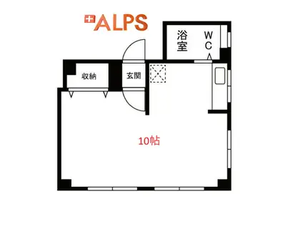 山本ビル(ワンルーム/3階)の間取り写真