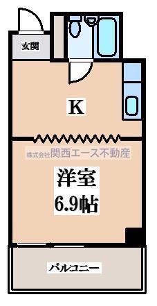レジデンスやまびこ(1K/3階)の間取り写真