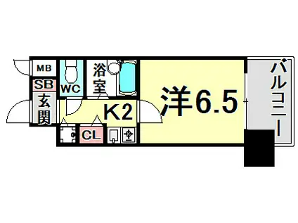 リーガル新神戸(1K/5階)の間取り写真