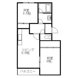コーポ30(2LDK/3階)の間取り写真