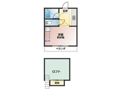 メゾン上井草(1K/2階)の間取り写真