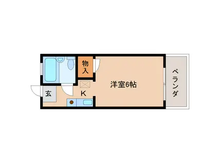 サンホームあづま(1K/1階)の間取り写真