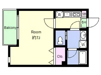アマビーレ新井5丁目(1K/5階)の間取り写真