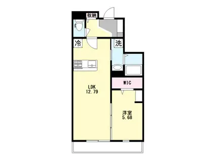 ラリュール錦(1LDK/1階)の間取り写真