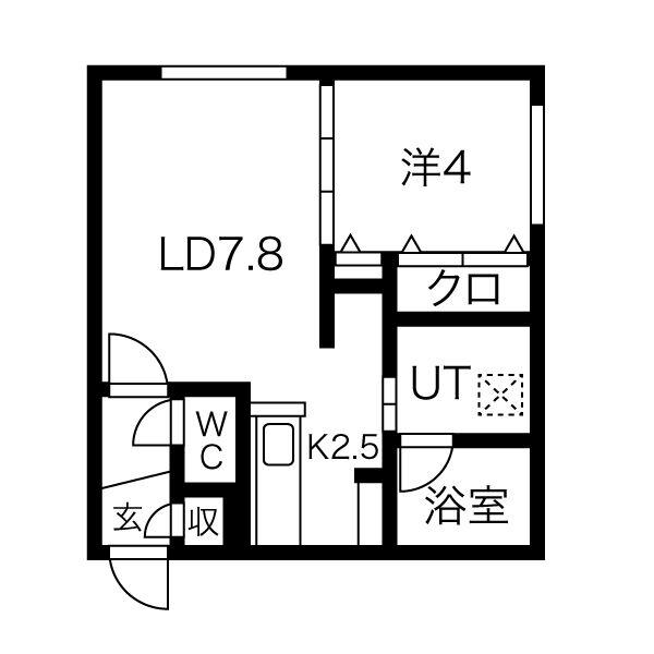 ANGELOT HACHIKEN(1LDK/3階)の間取り写真