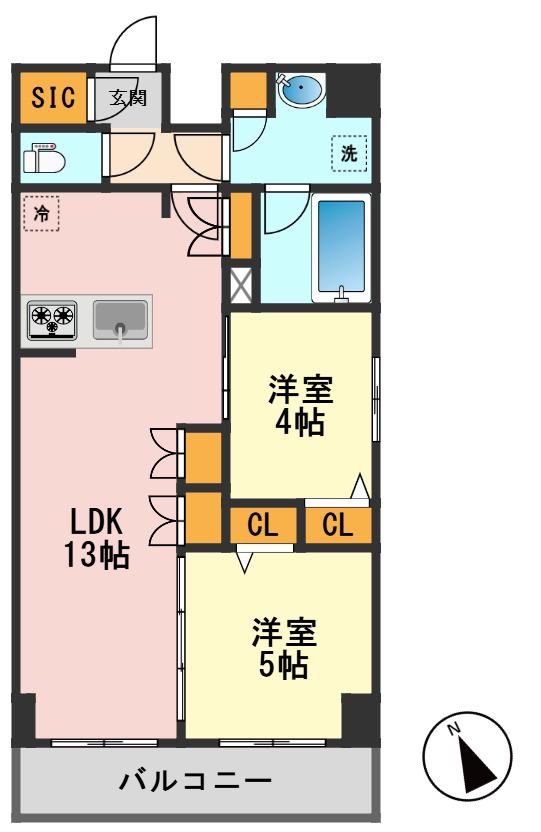 アーバンパーク船堀II(2LDK/3階)の間取り写真