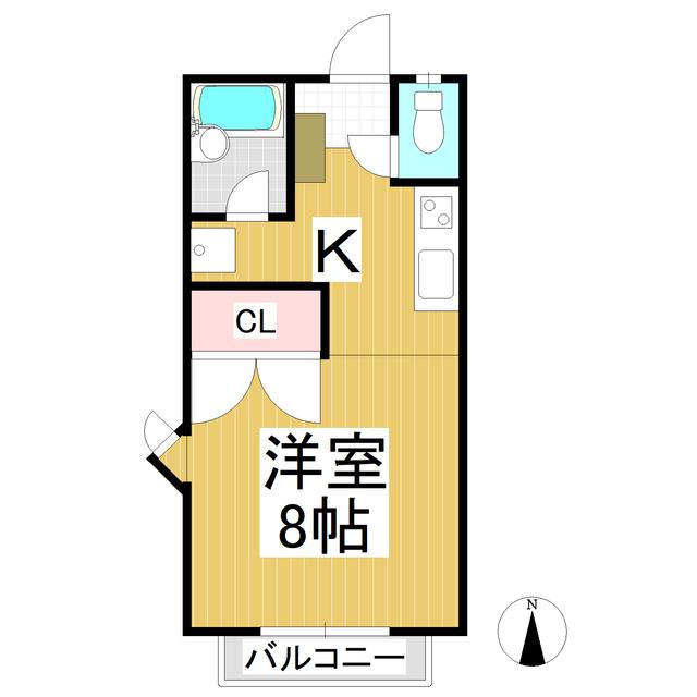 シティーコーポ丹波島(1K/1階)の間取り写真