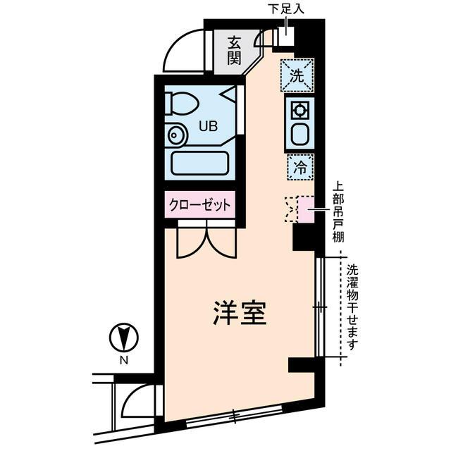 OTAYAビル(ワンルーム/3階)の間取り写真