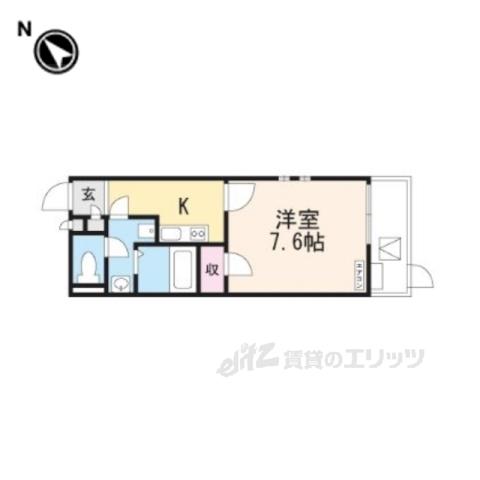 クレイノM TAMAKICHO(1K/3階)の間取り写真
