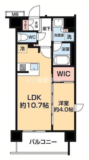 ARCOBALENO KAWASAKIDAISHIII(1LDK/2階)の間取り写真