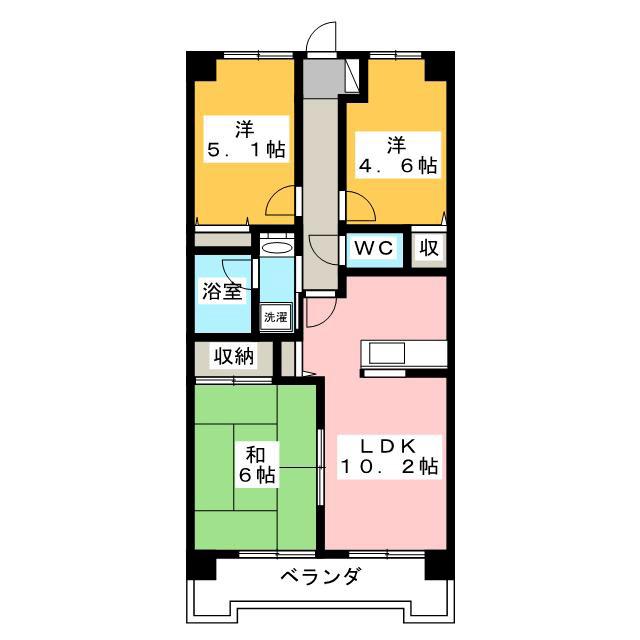 エマーレ保谷(3LDK/5階)の間取り写真