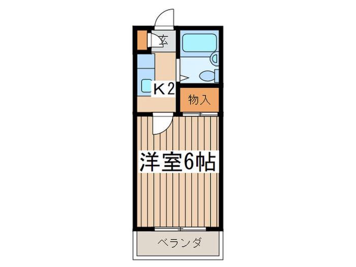 第15安藤ハイツ(1K/1階)の間取り写真
