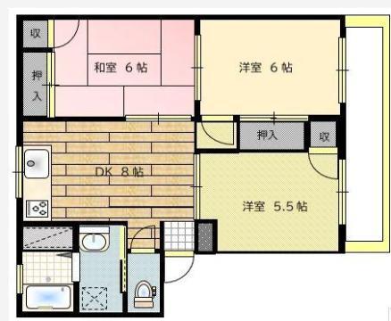 グレイスコート川口(3DK/1階)の間取り写真