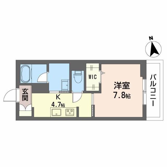 KIコーポレーション玉姓町(1K/3階)の間取り写真