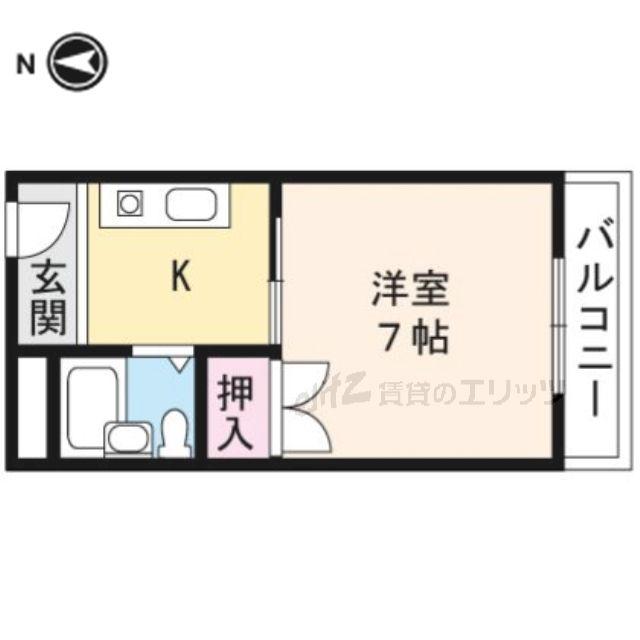ハイツカメリア(1K/3階)の間取り写真