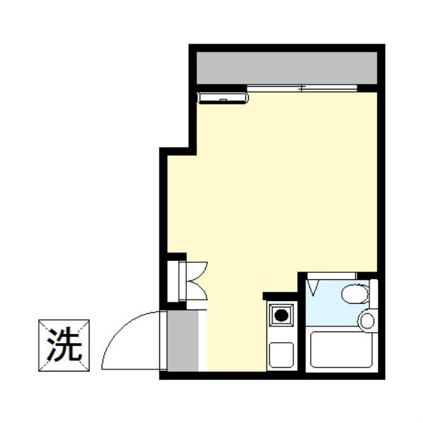 サンキューマンション(ワンルーム/1階)の間取り写真