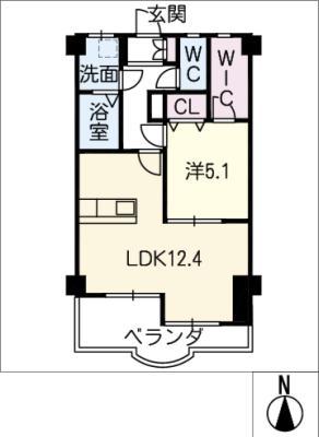 KAIYO CORPO(1LDK/3階)の間取り写真
